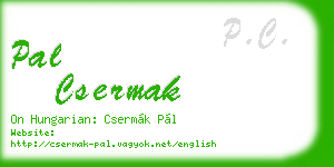 pal csermak business card